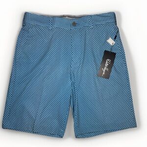 NWT $70 Walter Hagen 9” Stretch Performance Perfect 11 Golf Shorts Size 30 blue